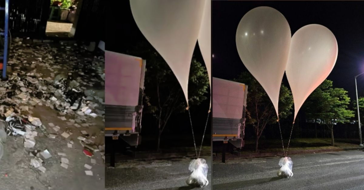 Garbage sent by balloons  சிறுவர்களுக்கான உலக செய்திகள்